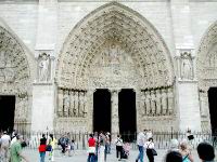 Paris, Cathedrale Notre-Dame, Portail central (photo Rene Peyre)